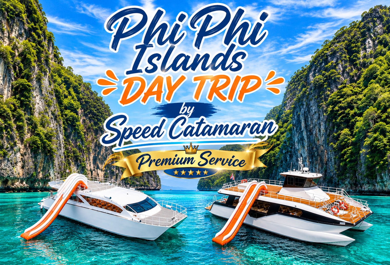 Phi Phi + Maya bay + Khai Island by Speed Catamaran PREMIUM SERVICE