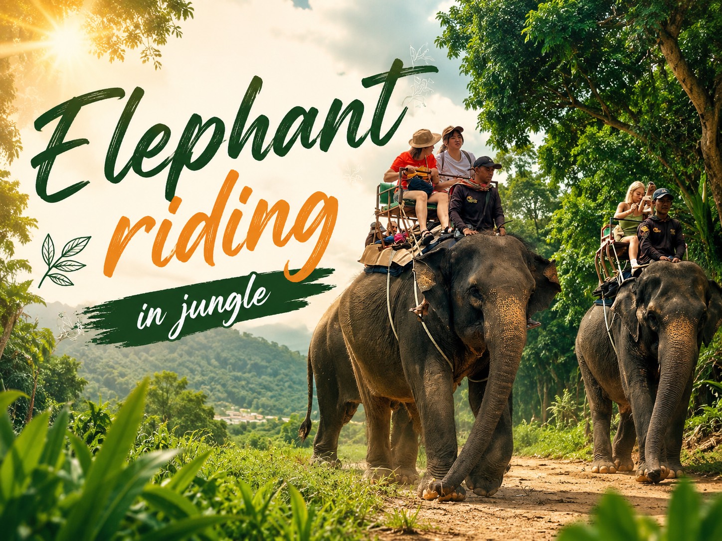 Elephant Trekking in jungle