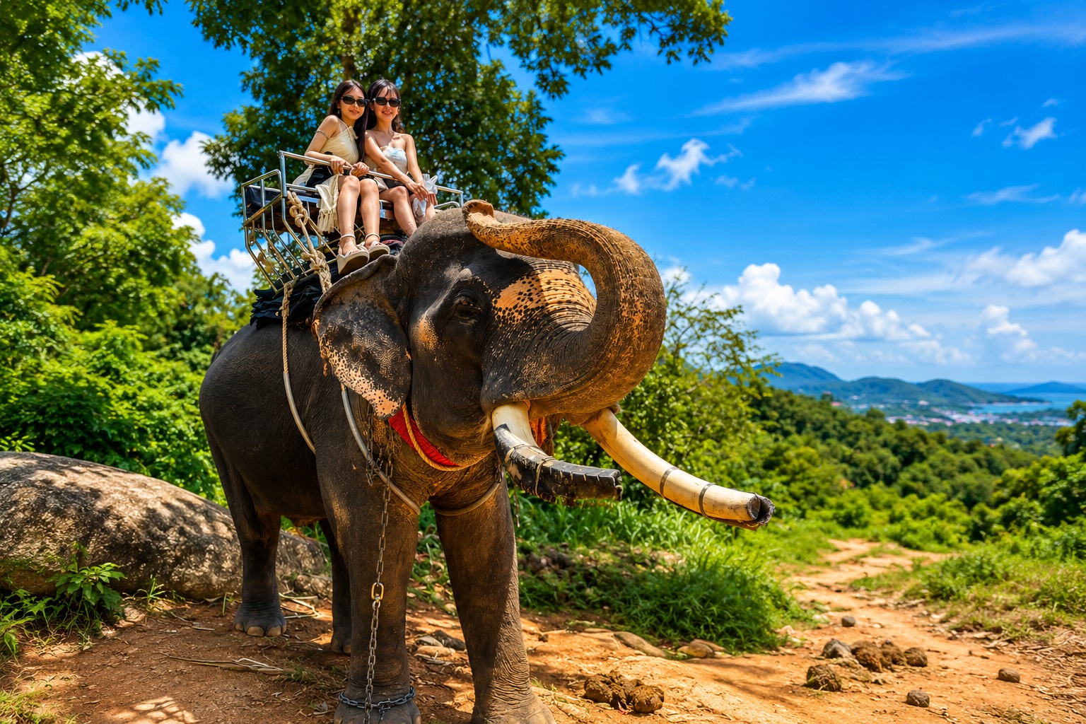 Elephant Trekking in jungle
