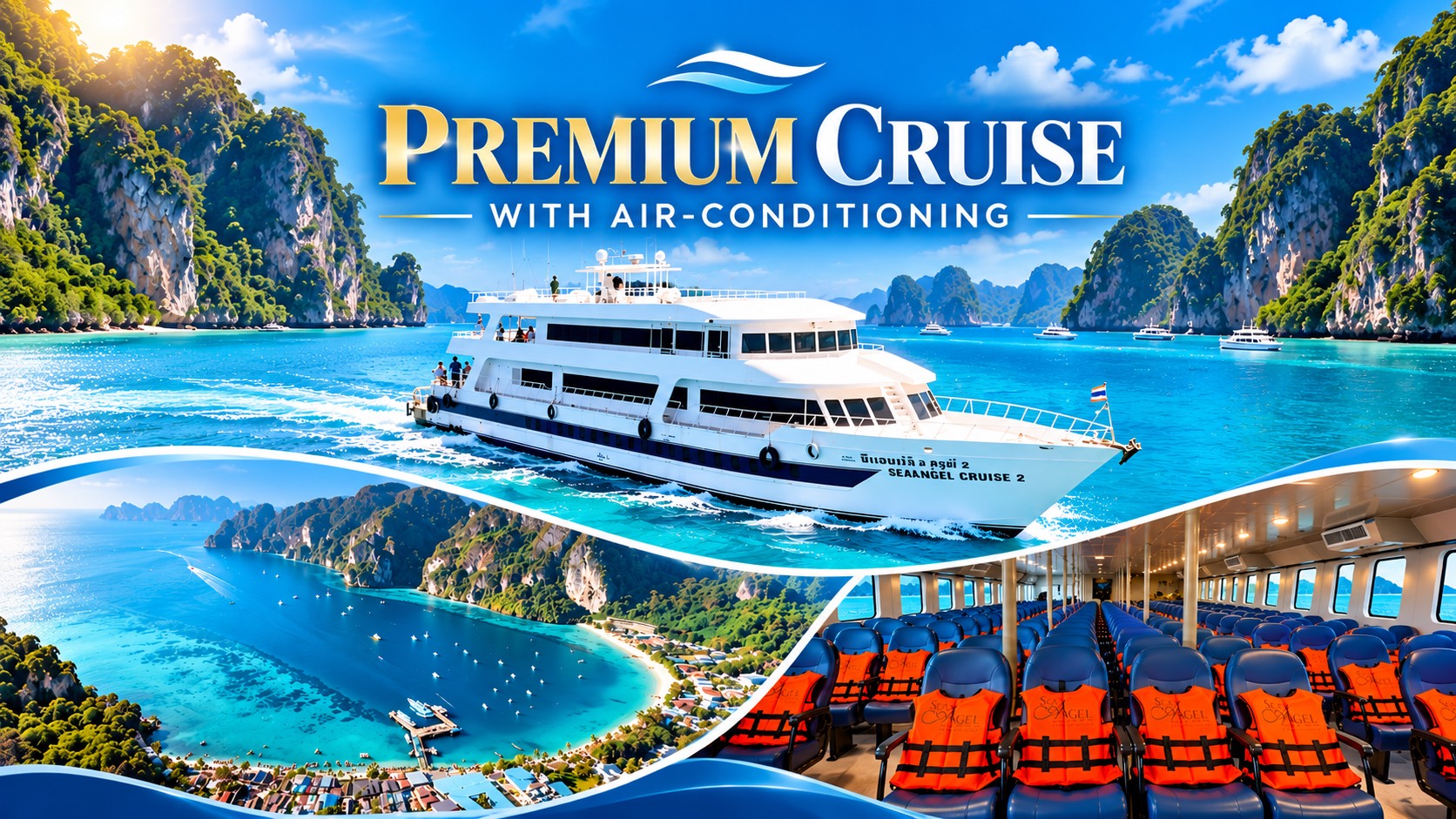 Phi Phi Island Daytrip by Cruise (Air condition)