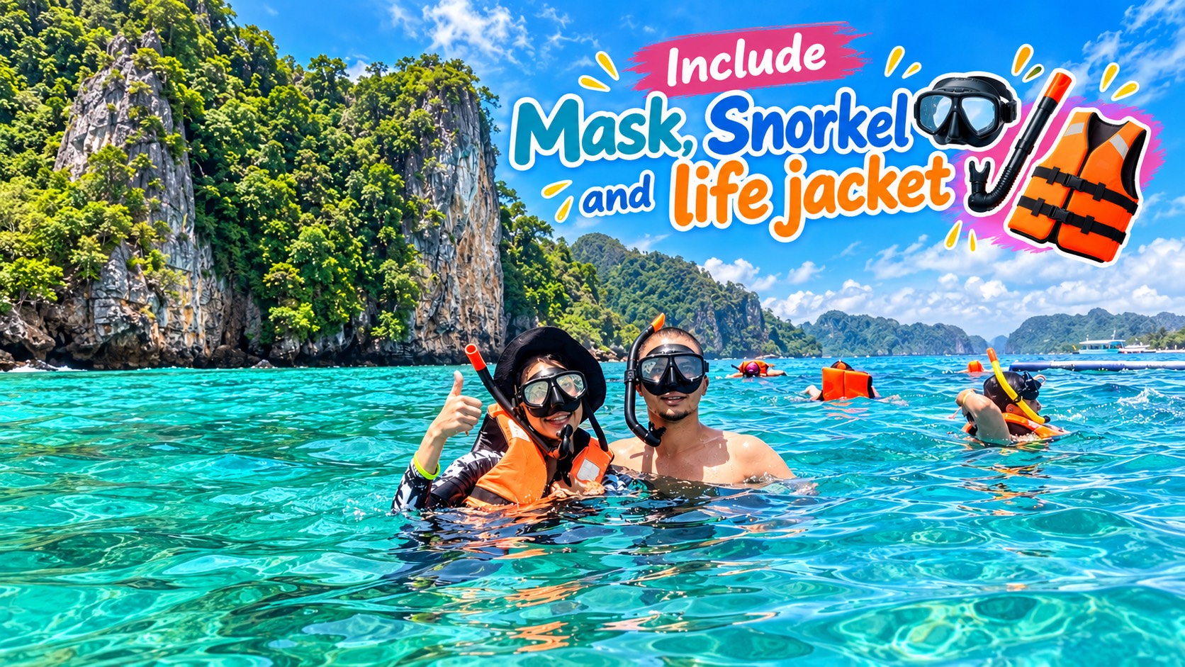 Phi Phi + Maya Bay + Khai Islands by Speedboat STANDARD TOUR