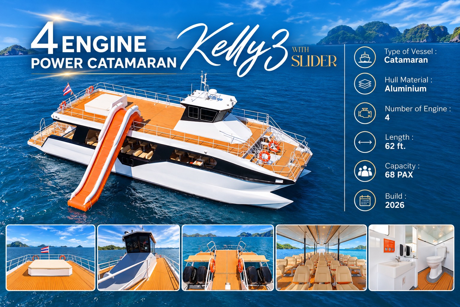 Phi Phi + Maya bay + Khai Island by Speed Catamaran PREMIUM SERVICE