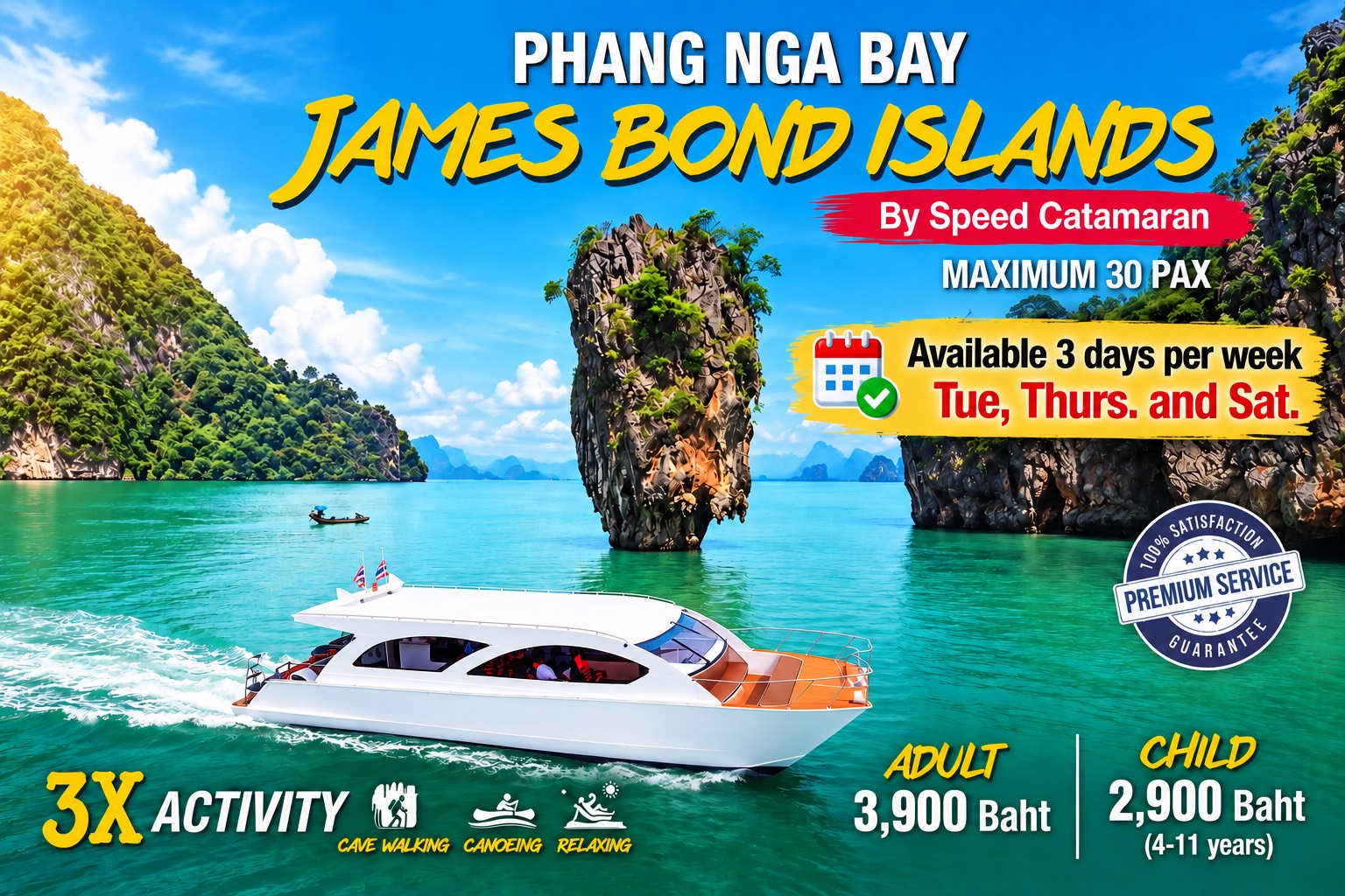 Jamesbond island By PREMIUM Speed Catamaran 