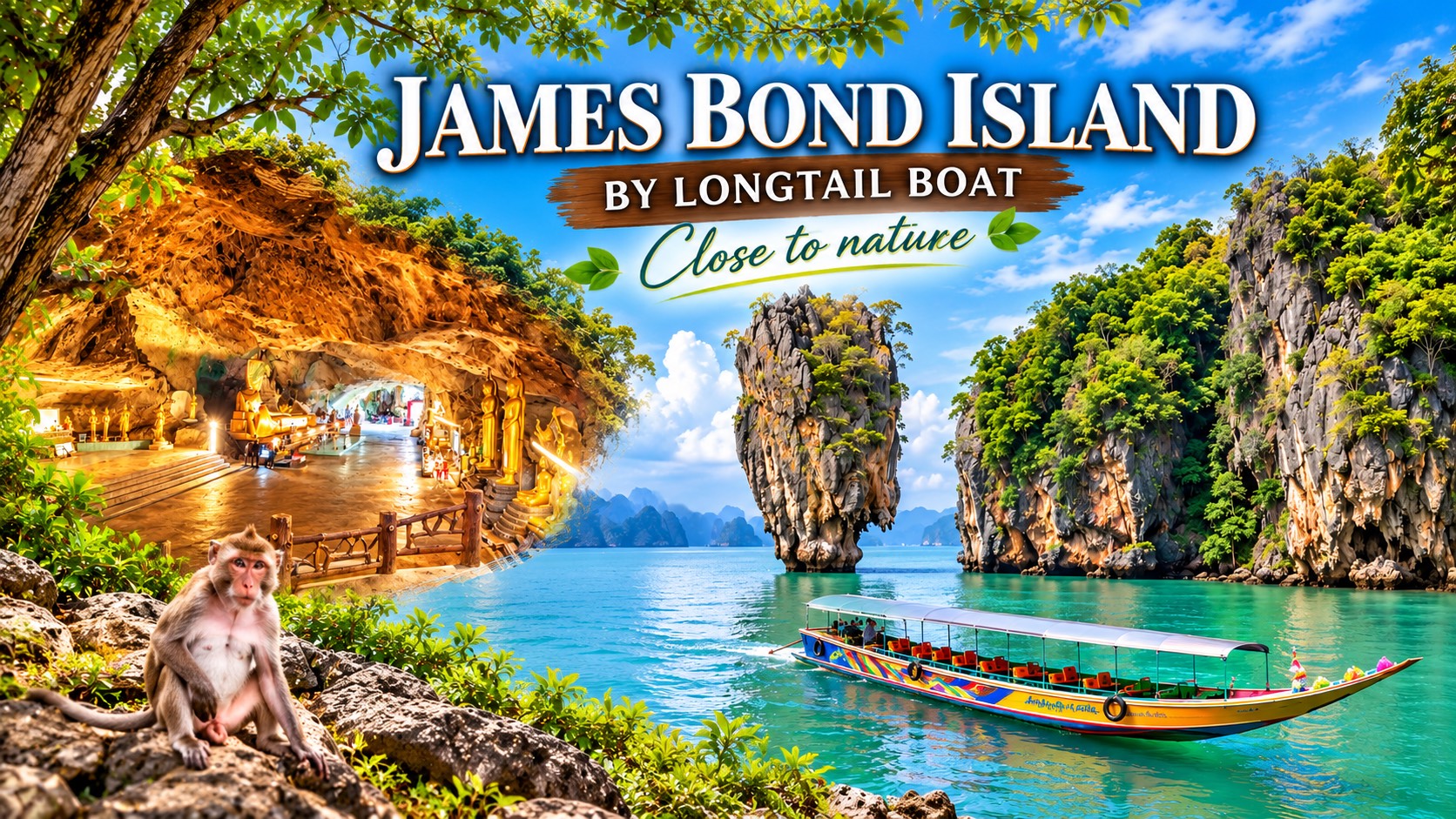 Jamesbond Island by Longtail boat